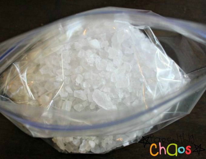 Dyed Rock Salt: A Simple Sensory Experience