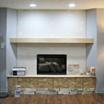Wall prepared for rock tile installation