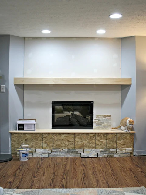 Wall prepared for rock tile installation