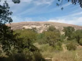 Enchanted Rock, an intrusive igneous rock in central Texas