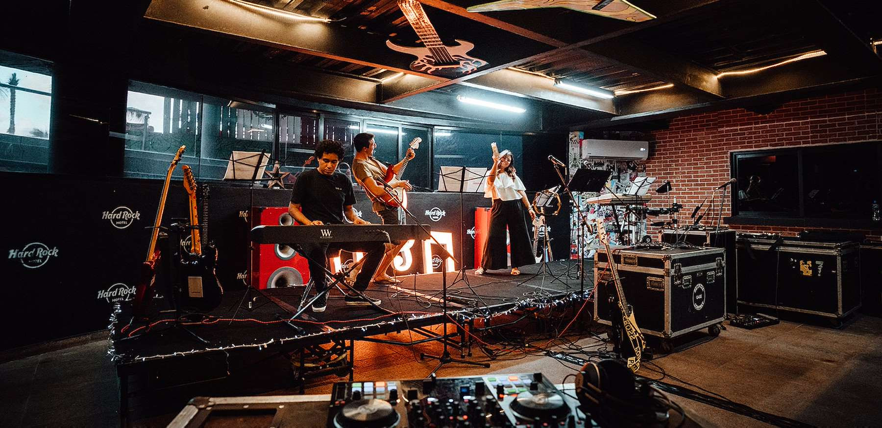 Hard Rock Punta Cana Entertainment featuring a lively event with music, dancing, and a vibrant atmosphere