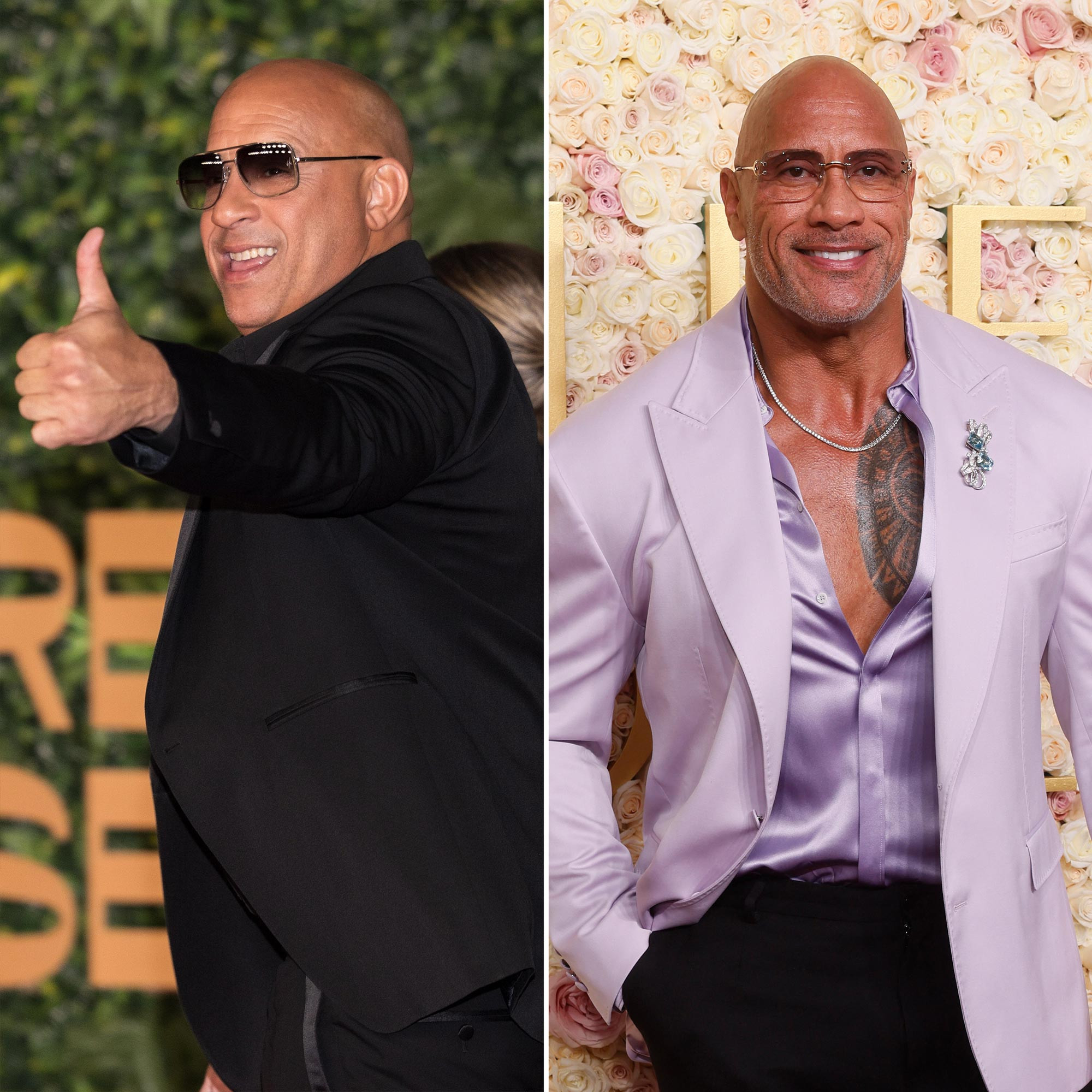 Vin Diesel and Dwayne Johnson’s Get-Together At The Golden Globes in January 2025