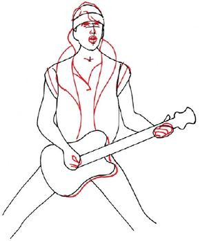 Draw the face and collar
