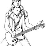 Rock star with long hair