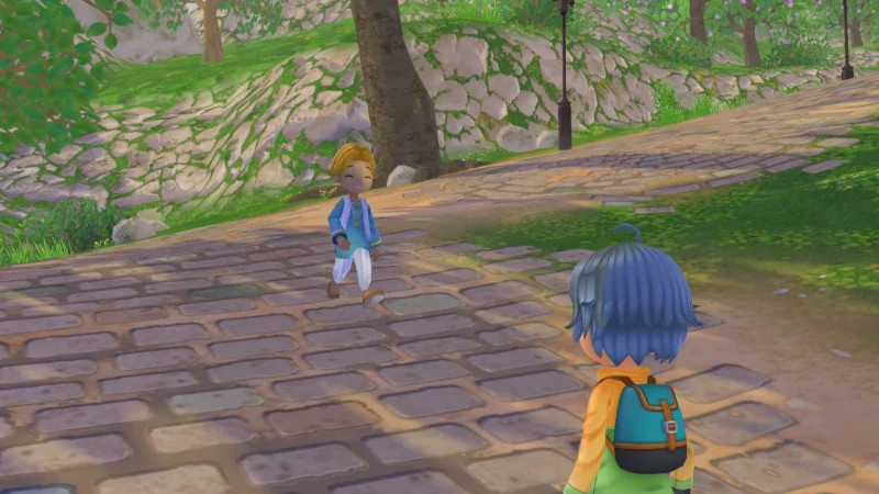 A winding pathway made of flagstone