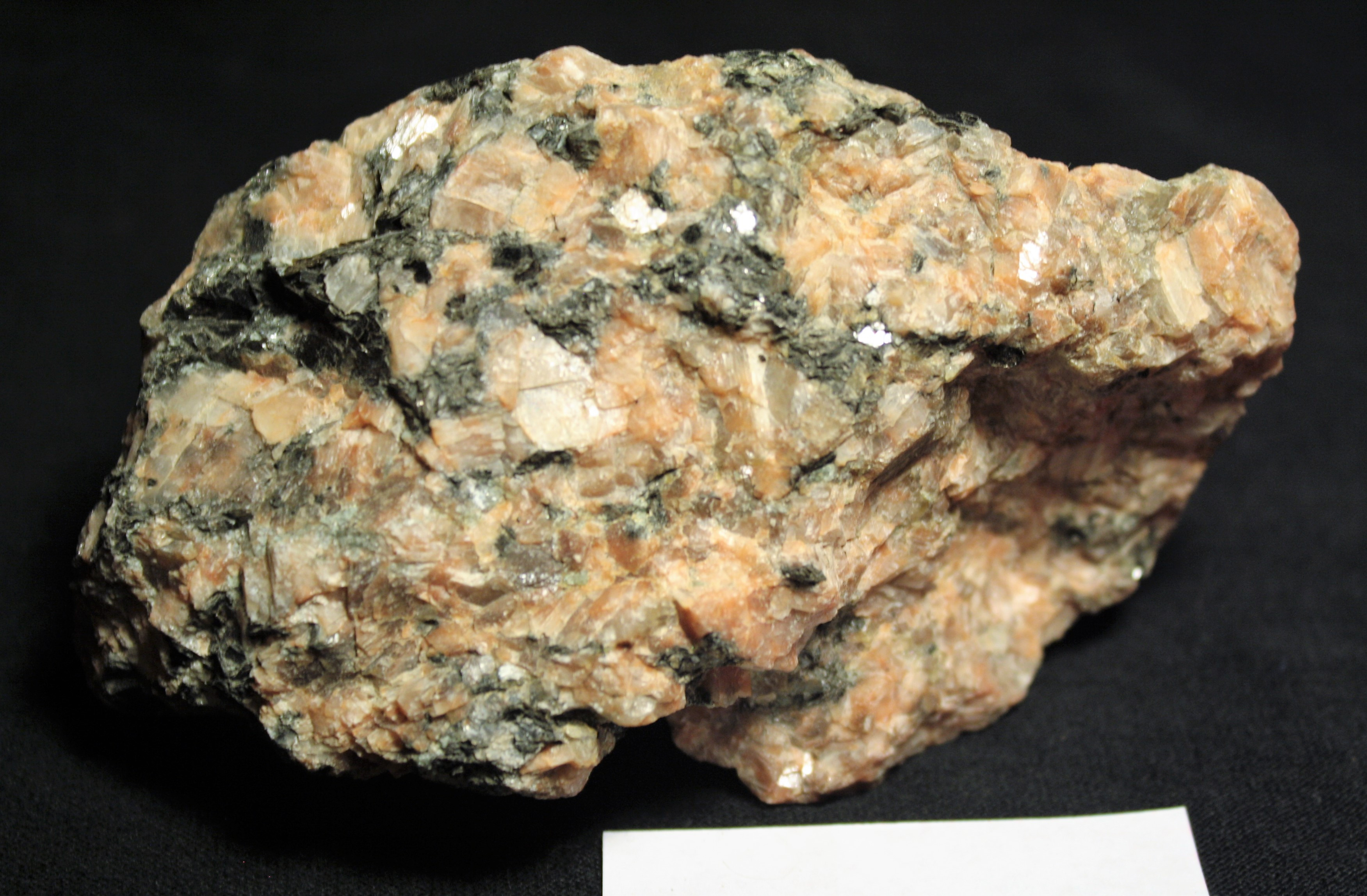 Granite from Estonia, showcasing large mineral grains indicative of slow cooling within the Earth