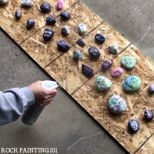 Preparation for sealing painted rocks includes cleaning and ensuring dryness