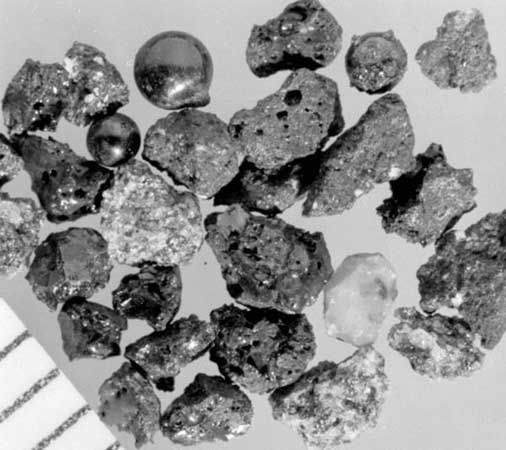 Lunar soil composition