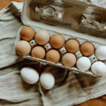 fresh eggs in a carton