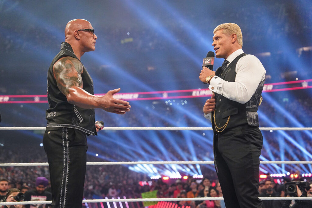 Dwayne 'The Rock' Johnson at WWE event, captured by Rich Freeda/WWE via Getty Images