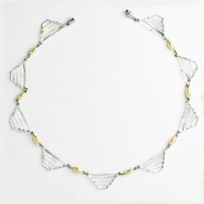Glass Plaque &amp; Pearl Choker