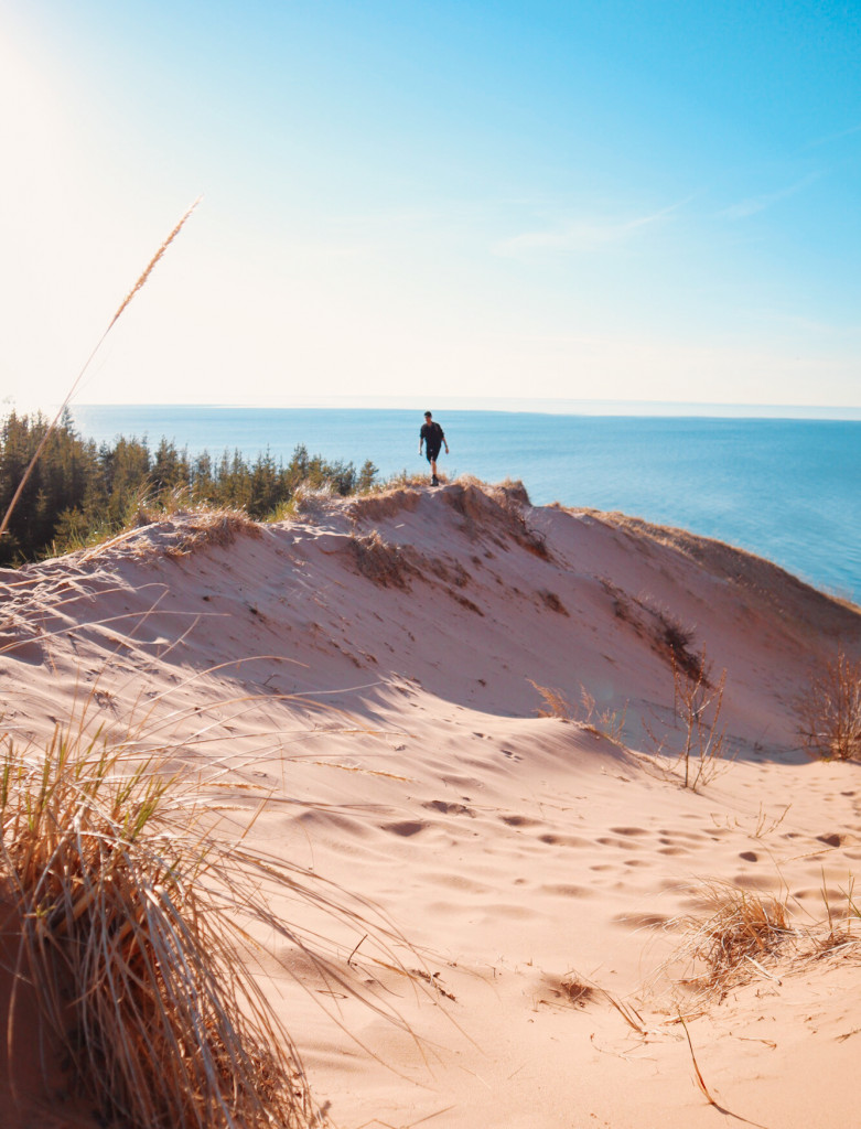 panoramic view overlooking the Grand Sable Dunes