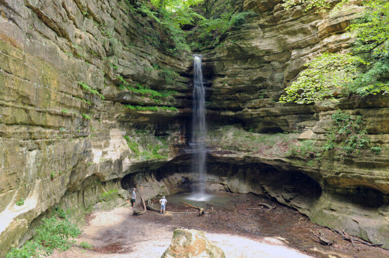 Scenic overlook at Starved Rock State Park in the great outdoors