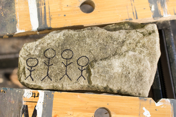 Smooth river rocks are perfect for engraving simple designs