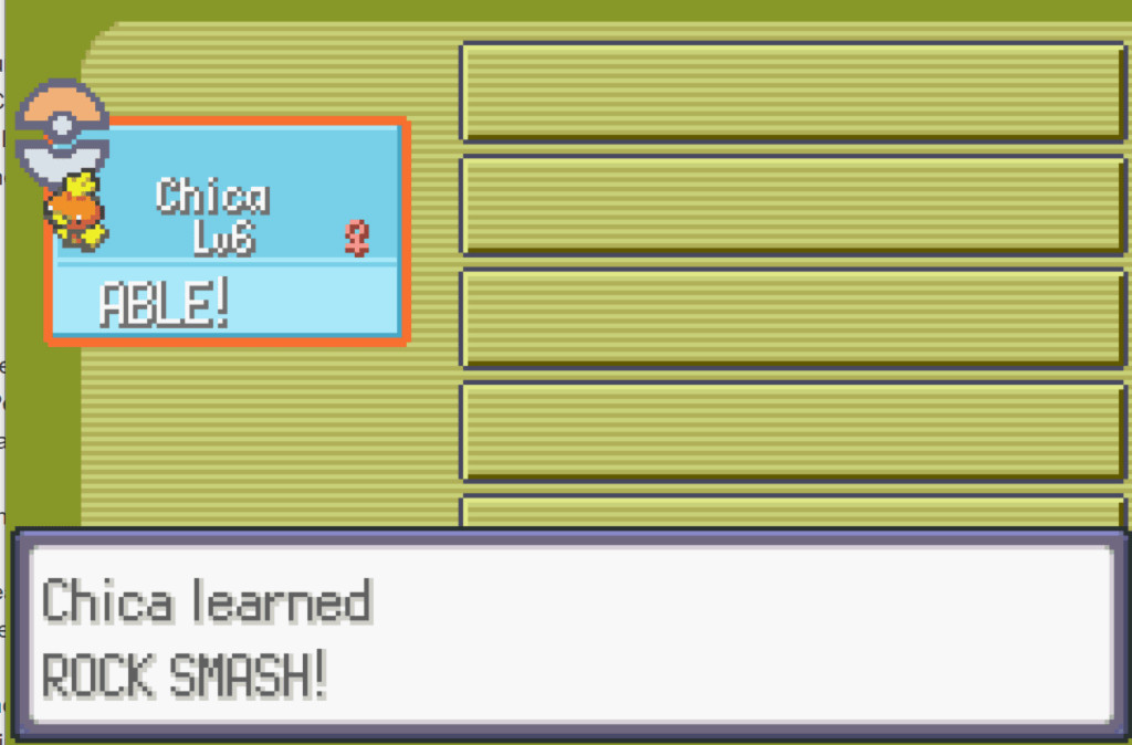 Pokemon emerald teaching pokemon rock smash