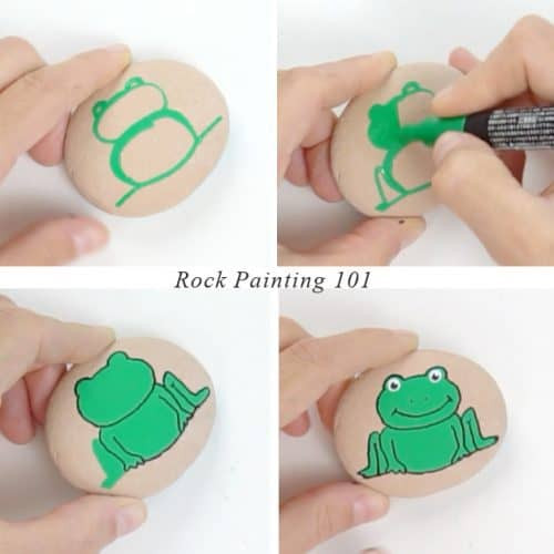 Frog rock painting process