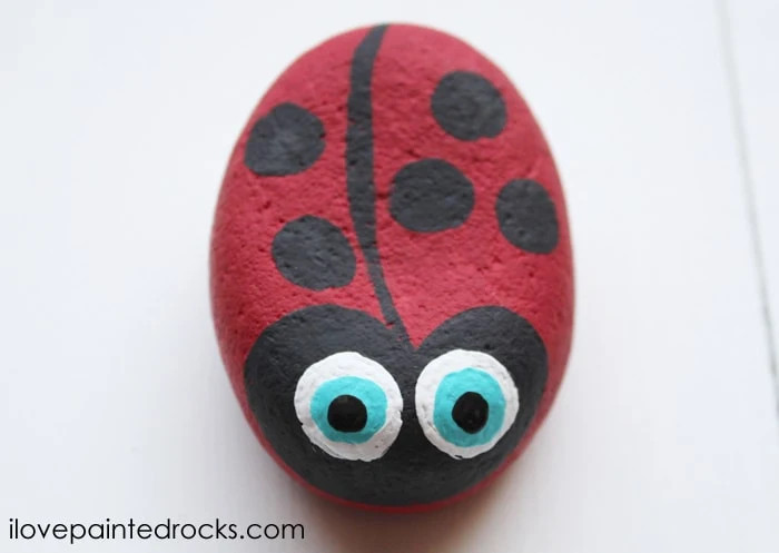 How to make a ladybug painted rock