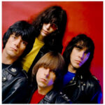 Ramones band members in black and white