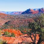 View of Sedona valley from Cathedral Rock