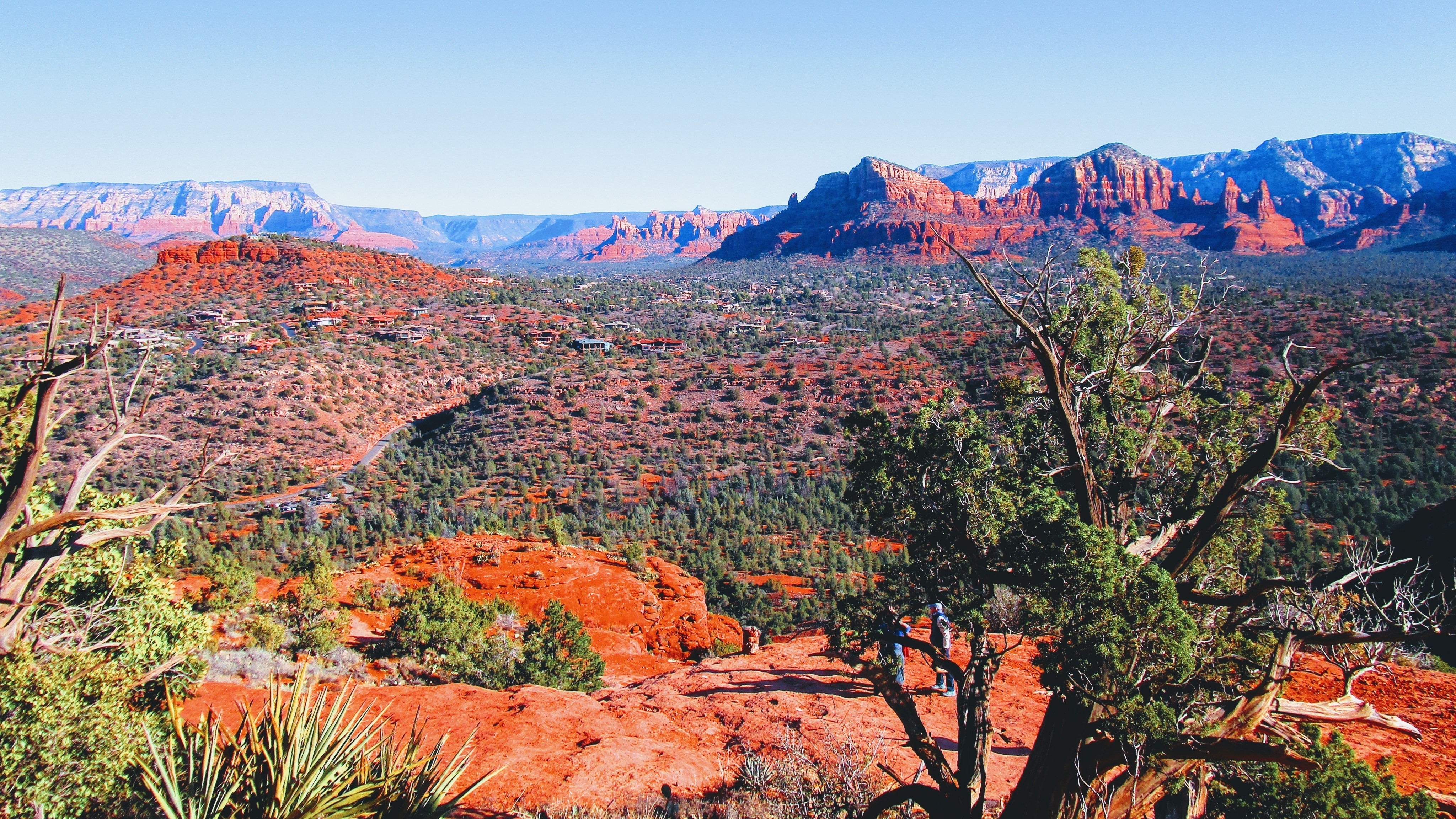 View of Sedona valley from Cathedral Rock