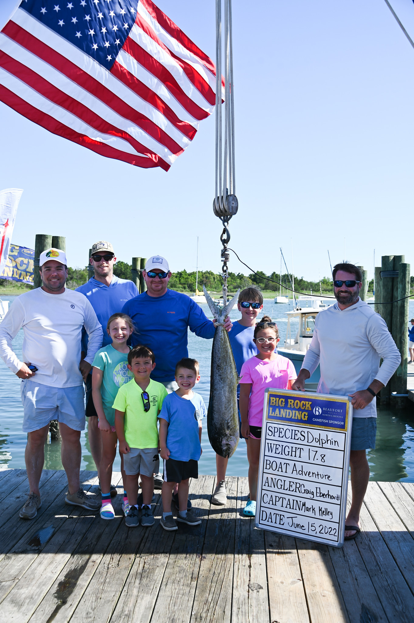 A large yellowfin tuna caught during the tournament.