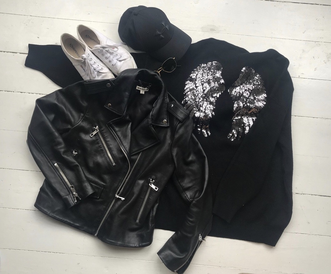 A Flat Lay Showing 7 Essentials for Midlife Rock Chicks