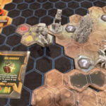 A player using the laser pointer to highlight a mineral vein in Deep Rock Galactic