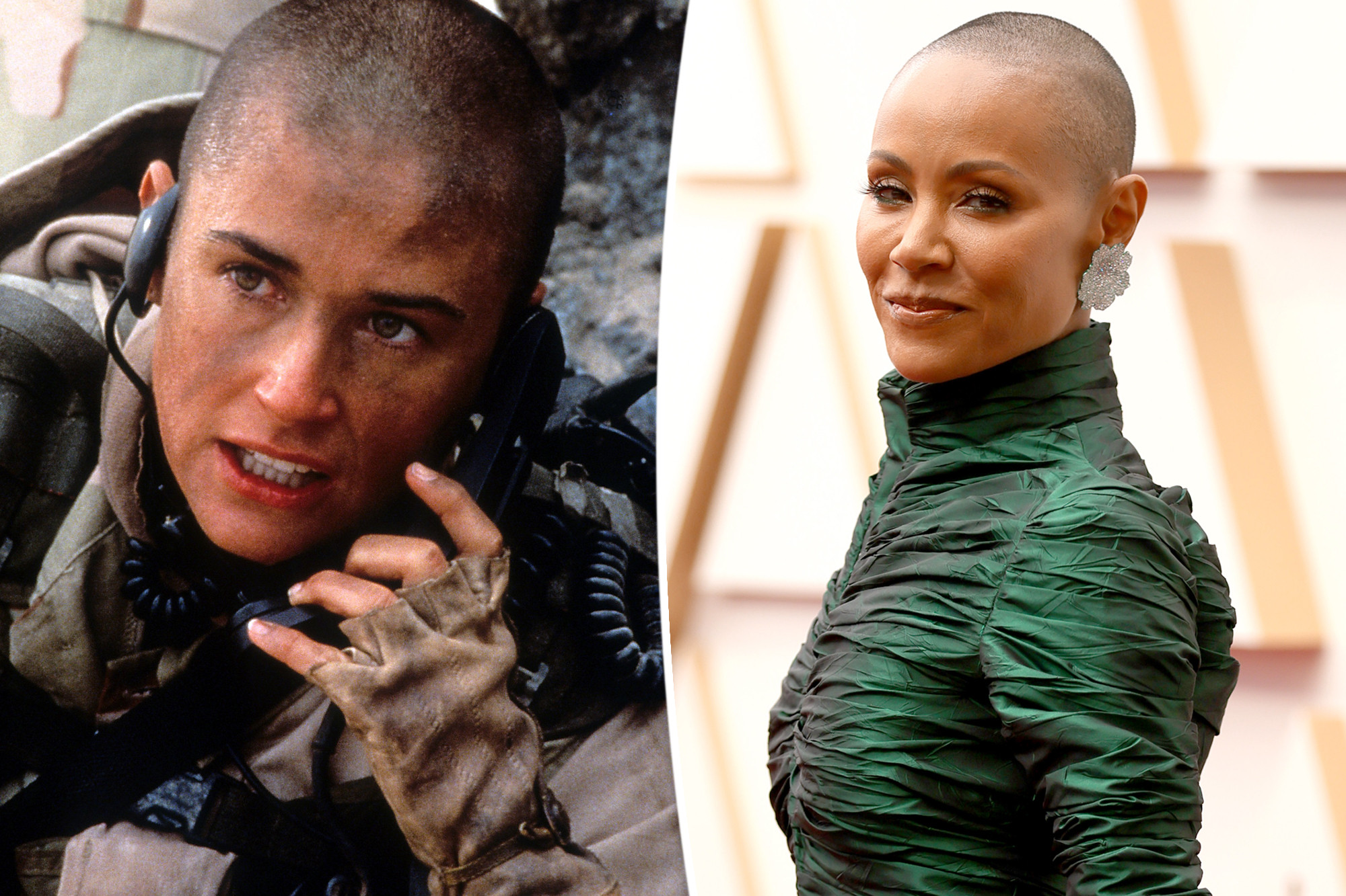 Jada Pinkett Smith at the 2022 Oscars, the target of a controversial joke about her hair.