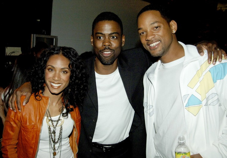 Jada Pinkett-Smith, Chris Rock and Will Smith at Nickelodeon