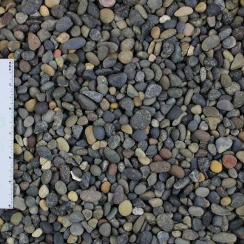Assortment of colorful river rocks