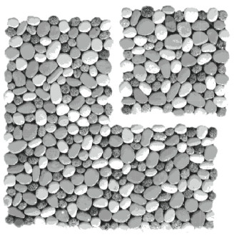 Installing rock tile with notched trowel