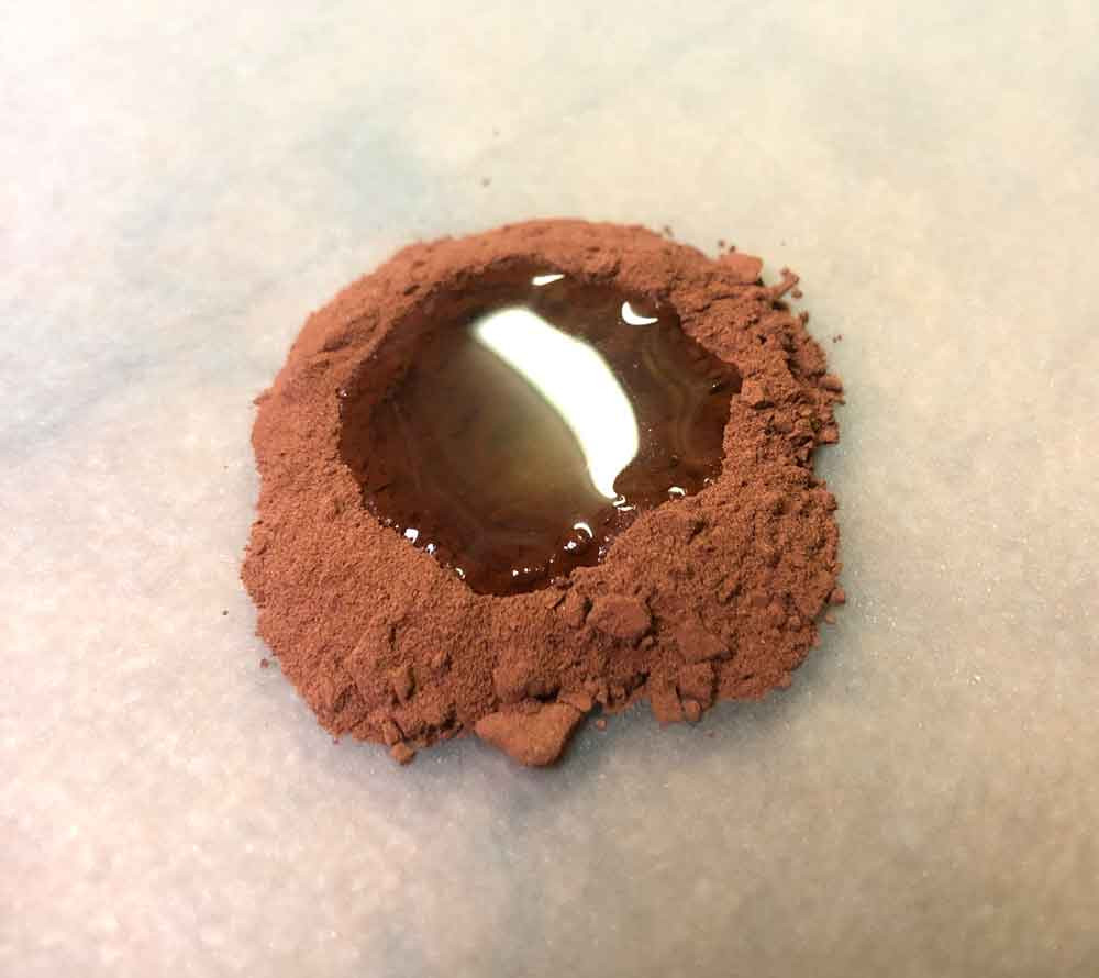 Washed pigment from red sandstone.