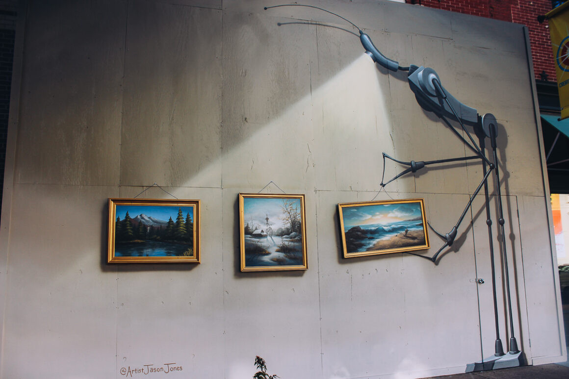 Another mural in Little Rock, showcasing diverse artistic styles