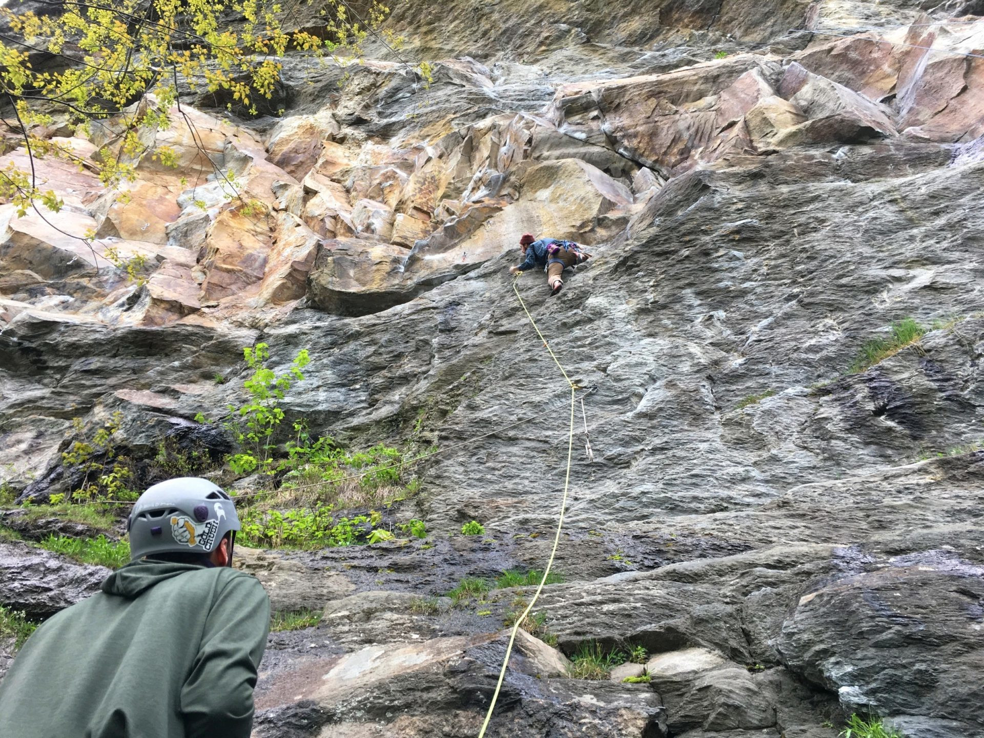 Rock climbing in Rumney New Hampshire