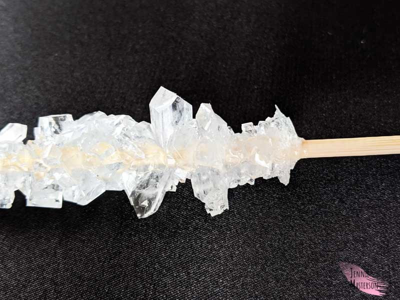 close up detail of rock candy structure