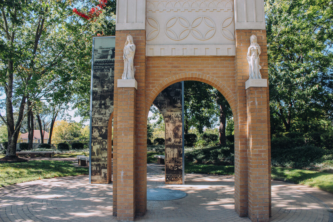 Memorials at Central High, commemorating the events and individuals of the desegregation crisis