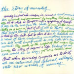 Moondog album cover designed by Andy Warhol featuring lettering by Julia Warhola