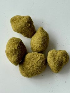 A close up of a large moon rock