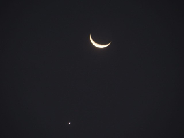 If you can see the moon and a star, doesn