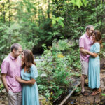 Jackie and Roy's Northern Michigan engagement photo near a Pictured Rocks waterfall
