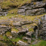 The headwater of the River Teme (Afon Tefeidiad) in Mid Wales, showing biological weathering.