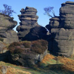 Brimham Rocks show wind erosion
