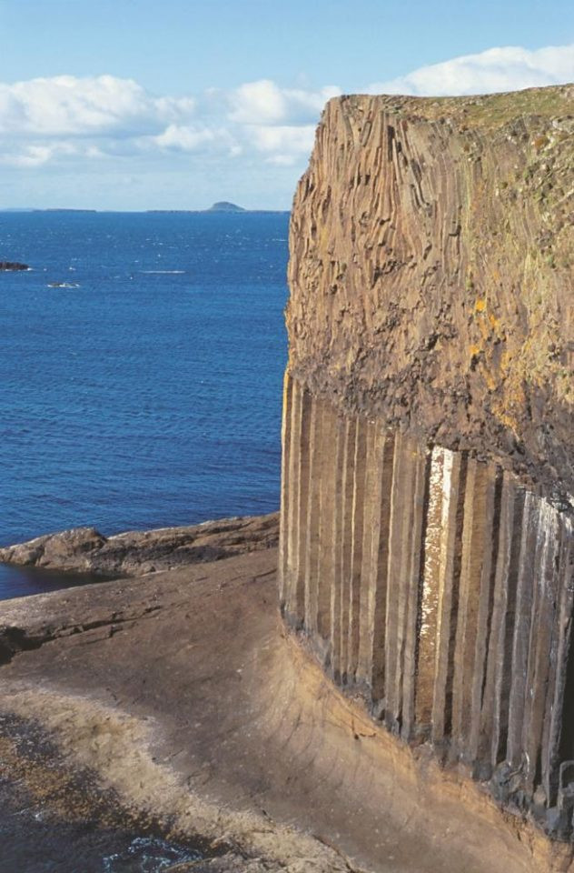 Columnar Basalt on the Isle of Staffa, Scotland from The Same Volcanic Episodes That Created the Giant’s Causeway
