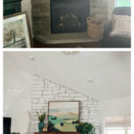 Painting Stone Fireplace Snowbound