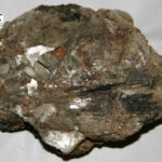 Pegmatite with large crystals