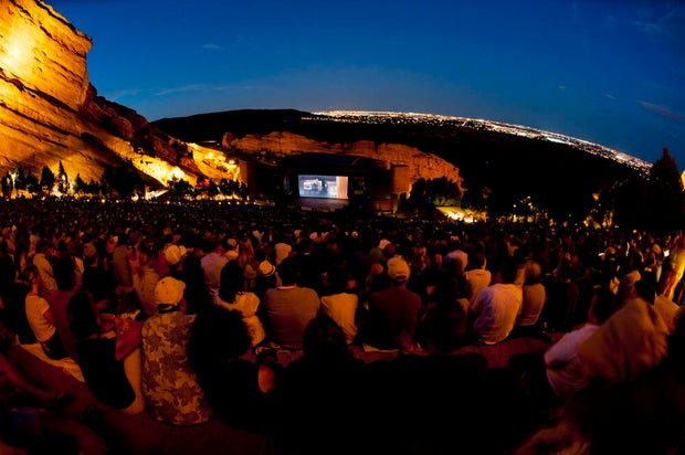 Audience members enjoy Film on the Rocks at Red Rocks Amphitheatre. Mike Arzt via Denver Film