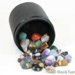 rock tumbler barrel and tumbled stones