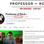 Professor Of Rock Youtube Page