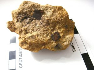 Goethite is in cubes, though it usually is not. Pyrite is in cubes.