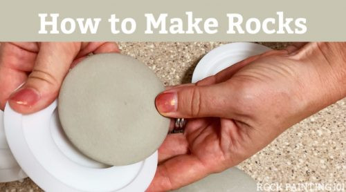 Tutorial on creating rocks for painting projects, featuring a step-by-step guide